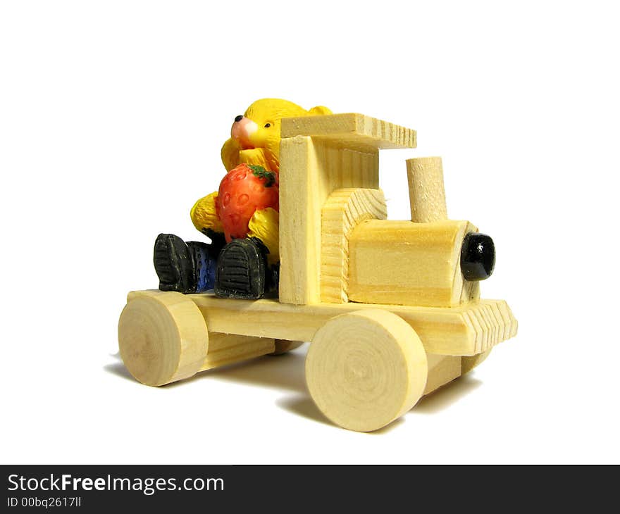 Toy train made of wood