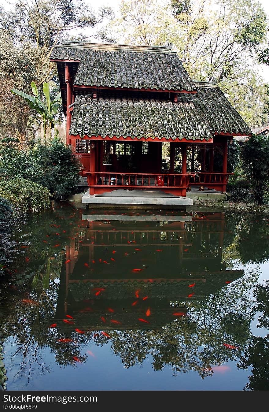 A Chinese garden in Chengdu,capital of Sichuan