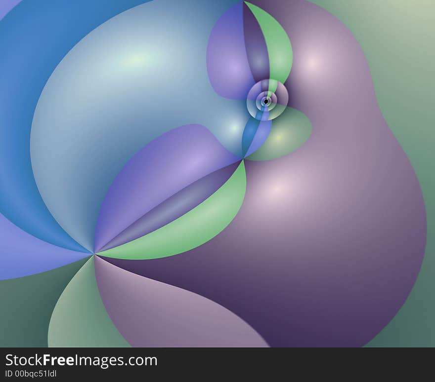 Abstract fractal image resembling the mating ritual of the Schmoo