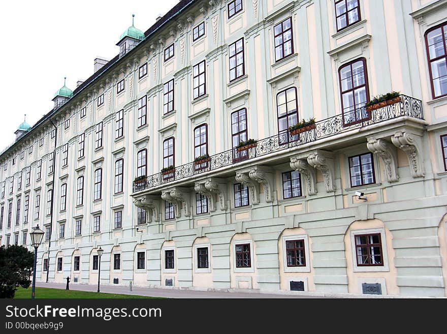 A nice long building that is part of the Hofburg in Vienna. A nice long building that is part of the Hofburg in Vienna