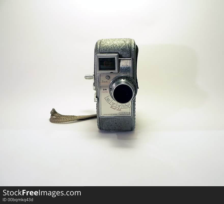 Isolated  photo of a vintage 8mm camcorder with space for cropping. Isolated  photo of a vintage 8mm camcorder with space for cropping