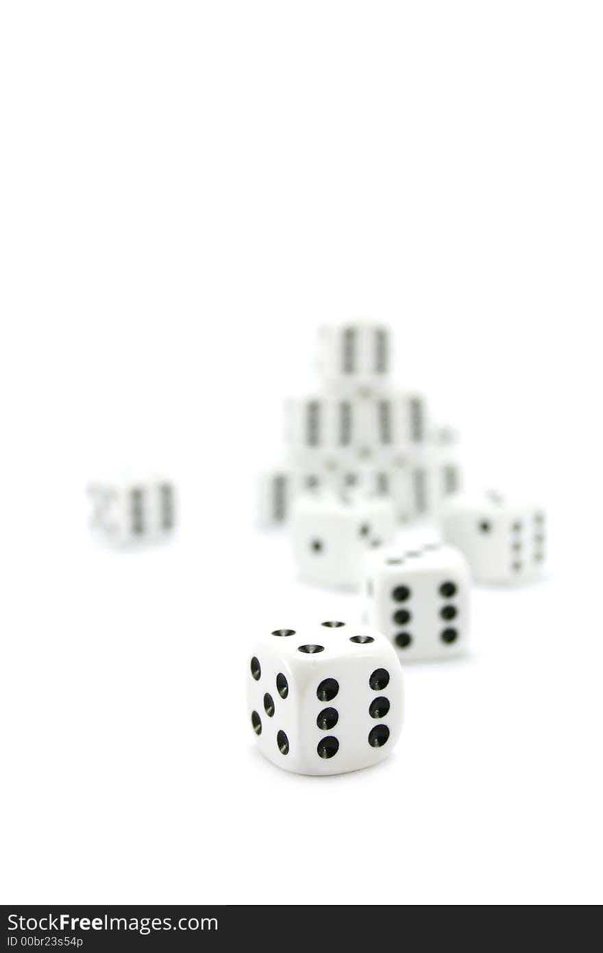 Gambling dices on white background. Gambling dices on white background