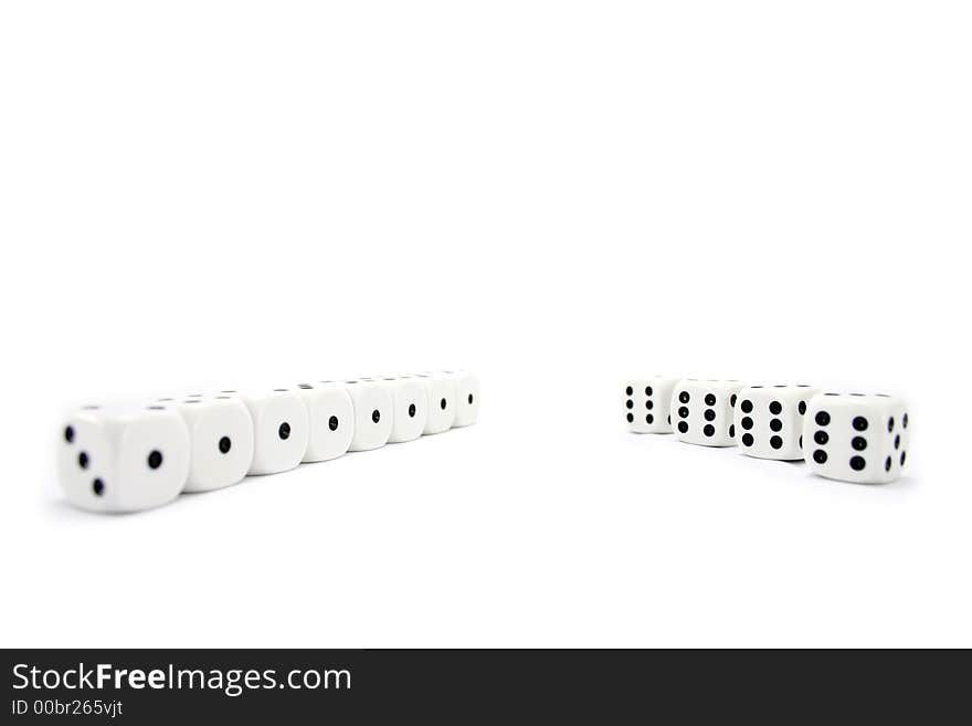 Gambling dices on white background. Gambling dices on white background