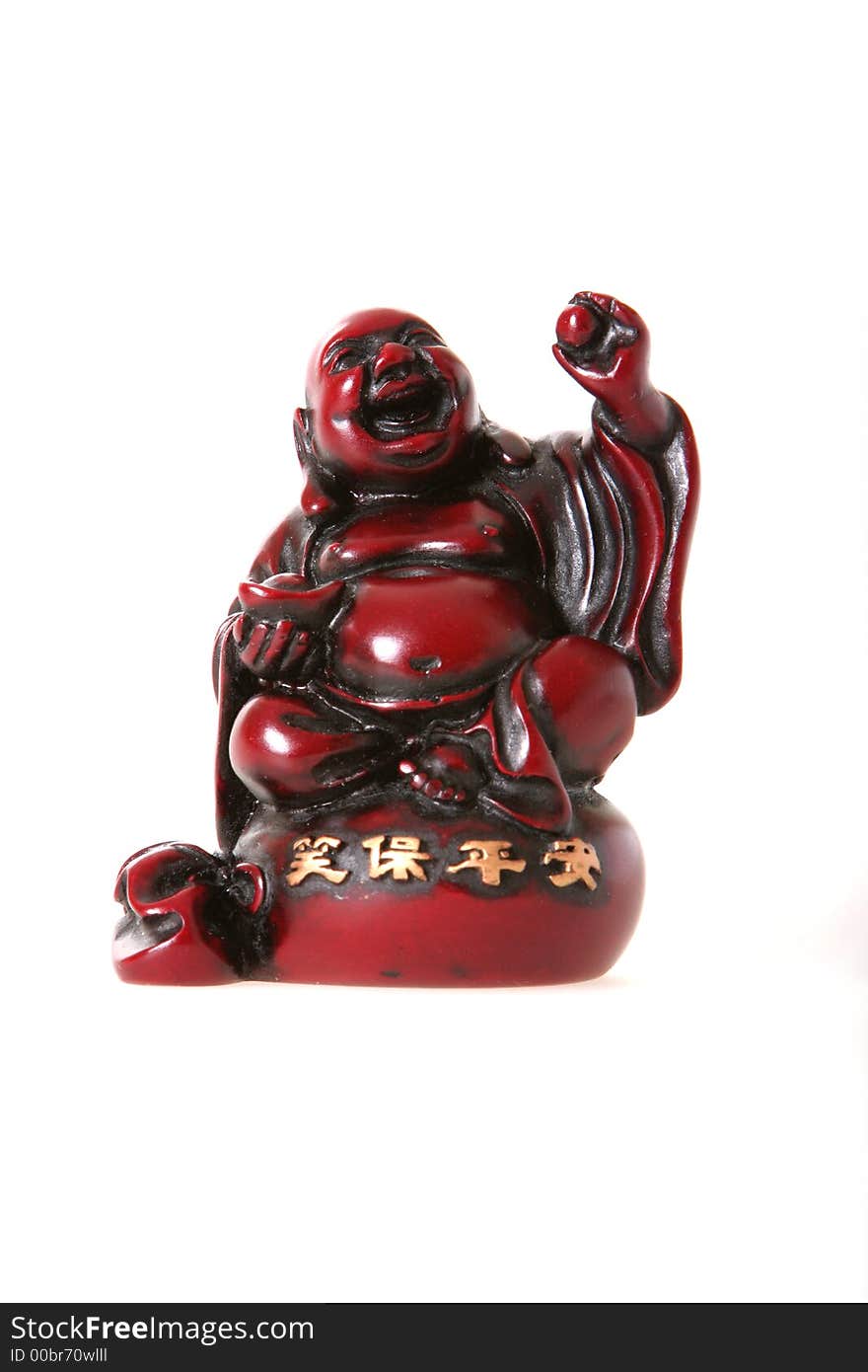 Picture of red buddha figure