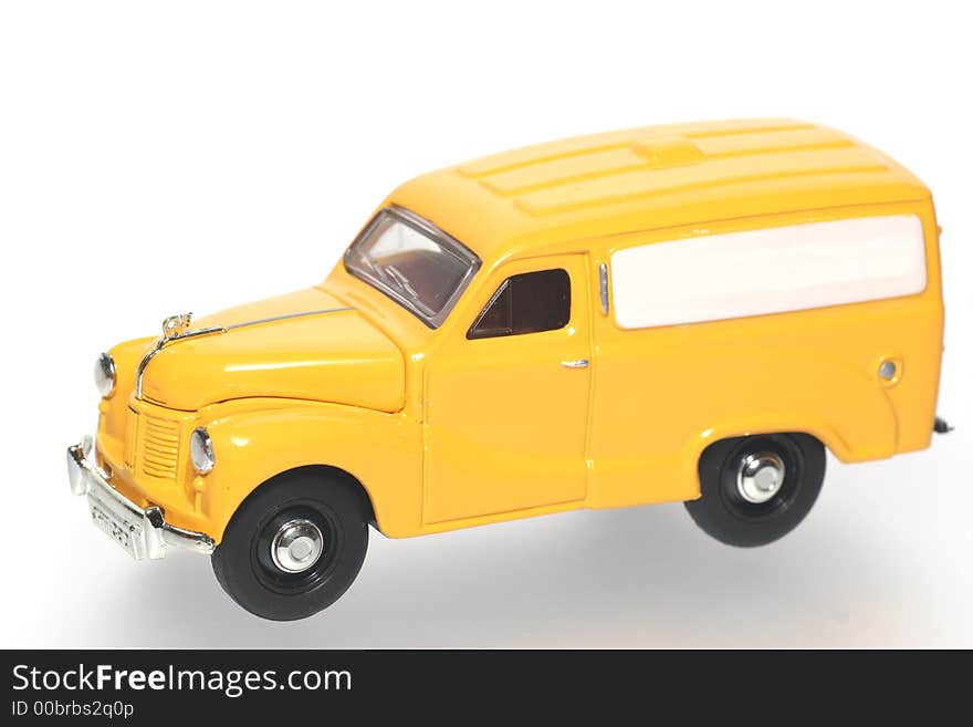 1953 Austin A40 yellow classic toy car