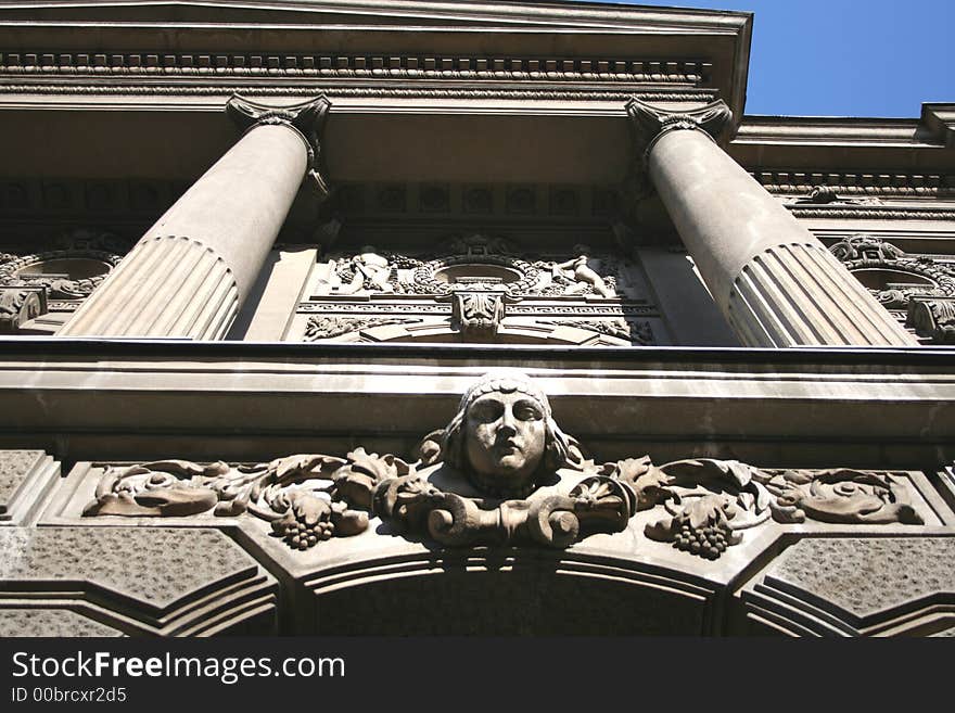 A facade of architectural faculty in belgrade. A facade of architectural faculty in belgrade