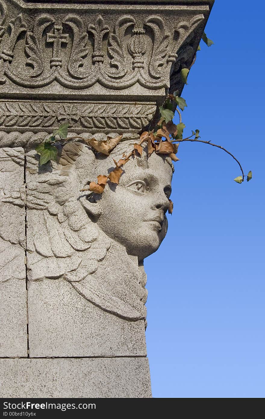 A monument detail on sity cemetery. A monument detail on sity cemetery.