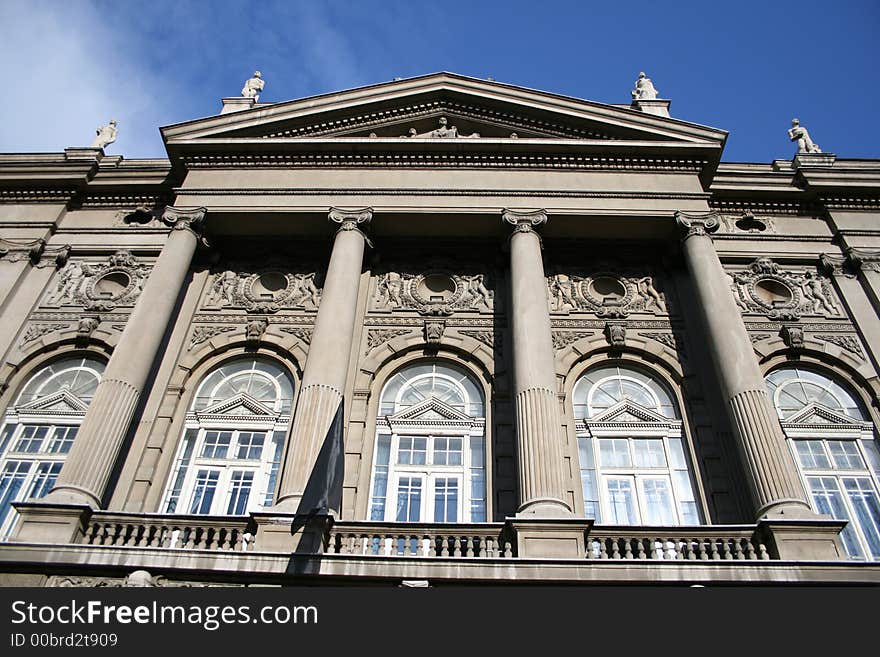 A facade of architectural faculty in belgrade. A facade of architectural faculty in belgrade