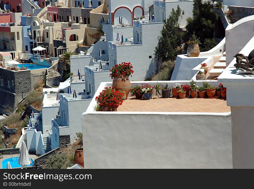 Patios On Santorini