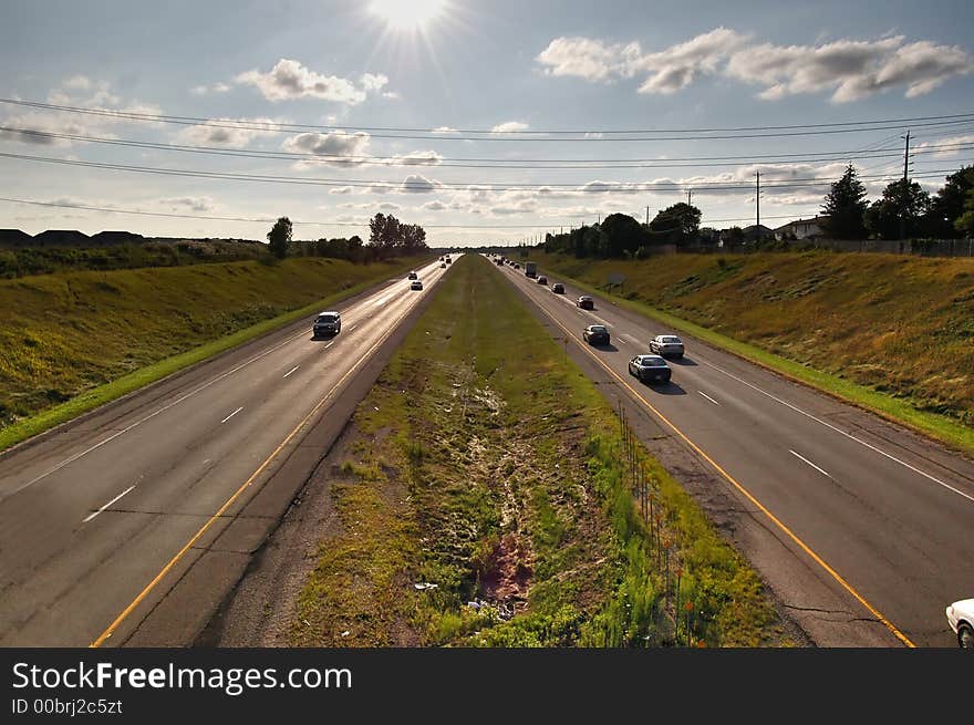 Traffic and the sun