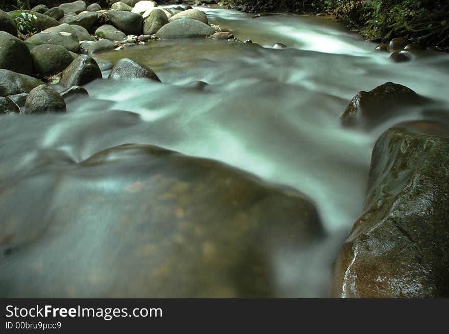 A river in Hulu Langat, Malaysia