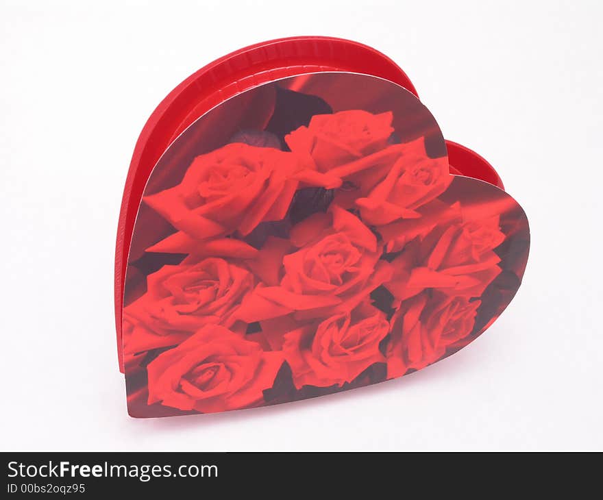 Valentine's box of chocolate with bunch of roses. Valentine's box of chocolate with bunch of roses