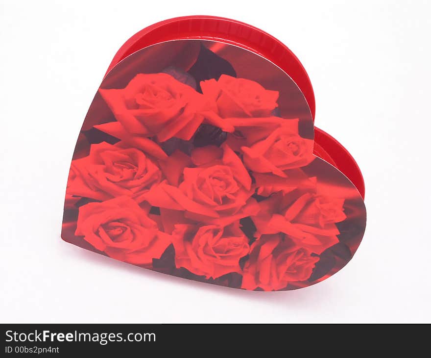 Valentine's box of chocolate with bunch of roses. Valentine's box of chocolate with bunch of roses