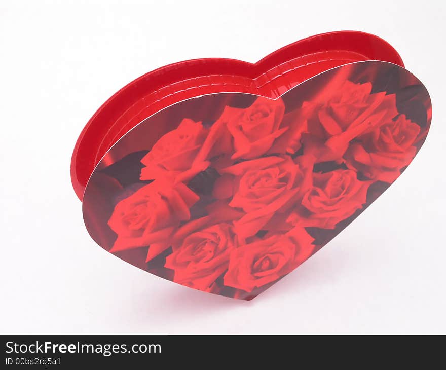 Valentine's box of chocolate with bunch of roses. Valentine's box of chocolate with bunch of roses