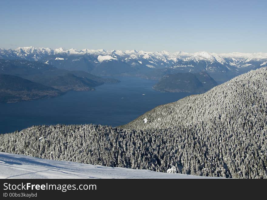 View from Cypress mountain in Vancouver, B.C. Canada. View from Cypress mountain in Vancouver, B.C. Canada