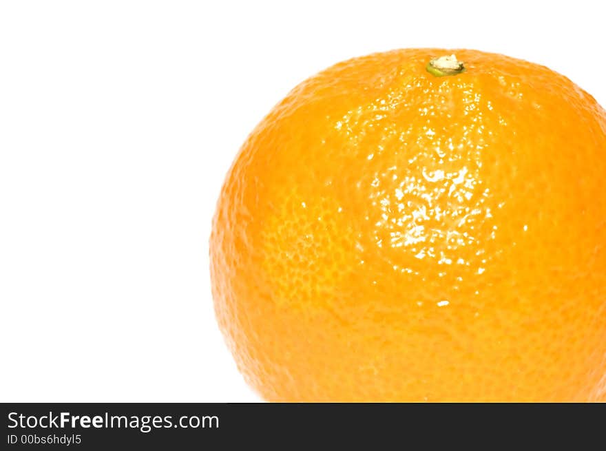 Series object on white: isolated - fruit - Close up mandarin