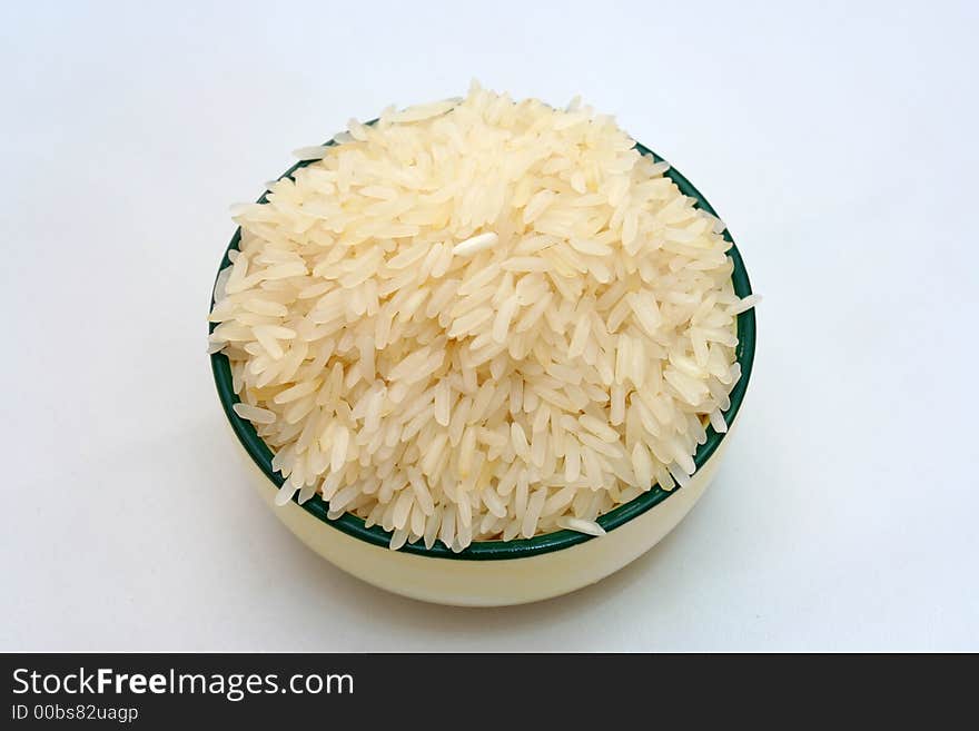 A bowl of fresh grains.