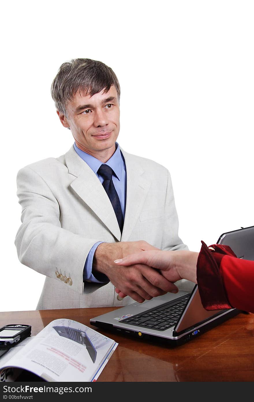 Portrait of a middle age businessman. Shot in studio. Isolated with clipping path. Portrait of a middle age businessman. Shot in studio. Isolated with clipping path.