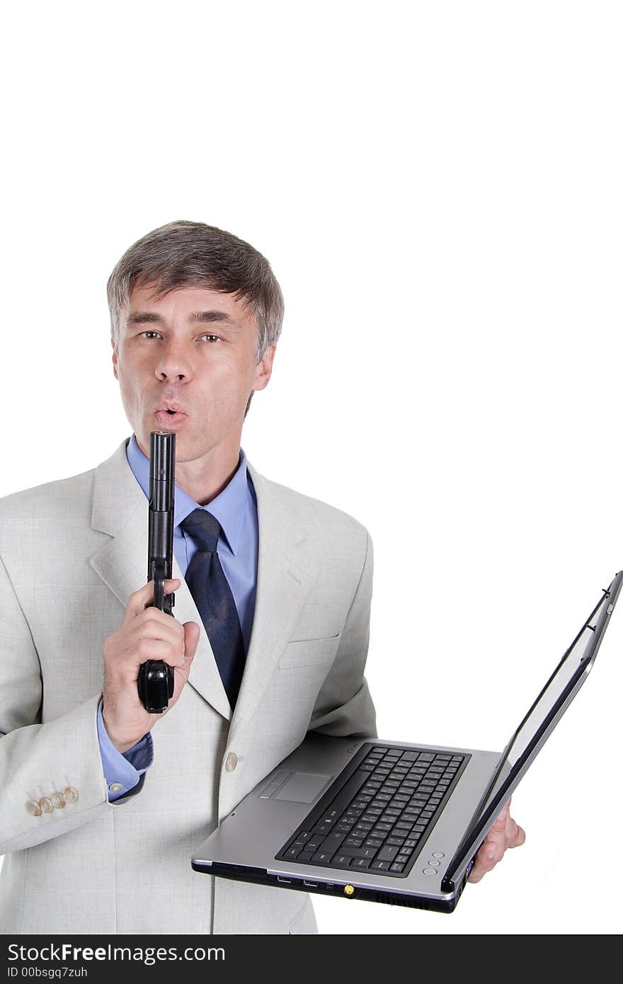 Portrait of a middle age businessman. Shot in studio. Portrait of a middle age businessman. Shot in studio.