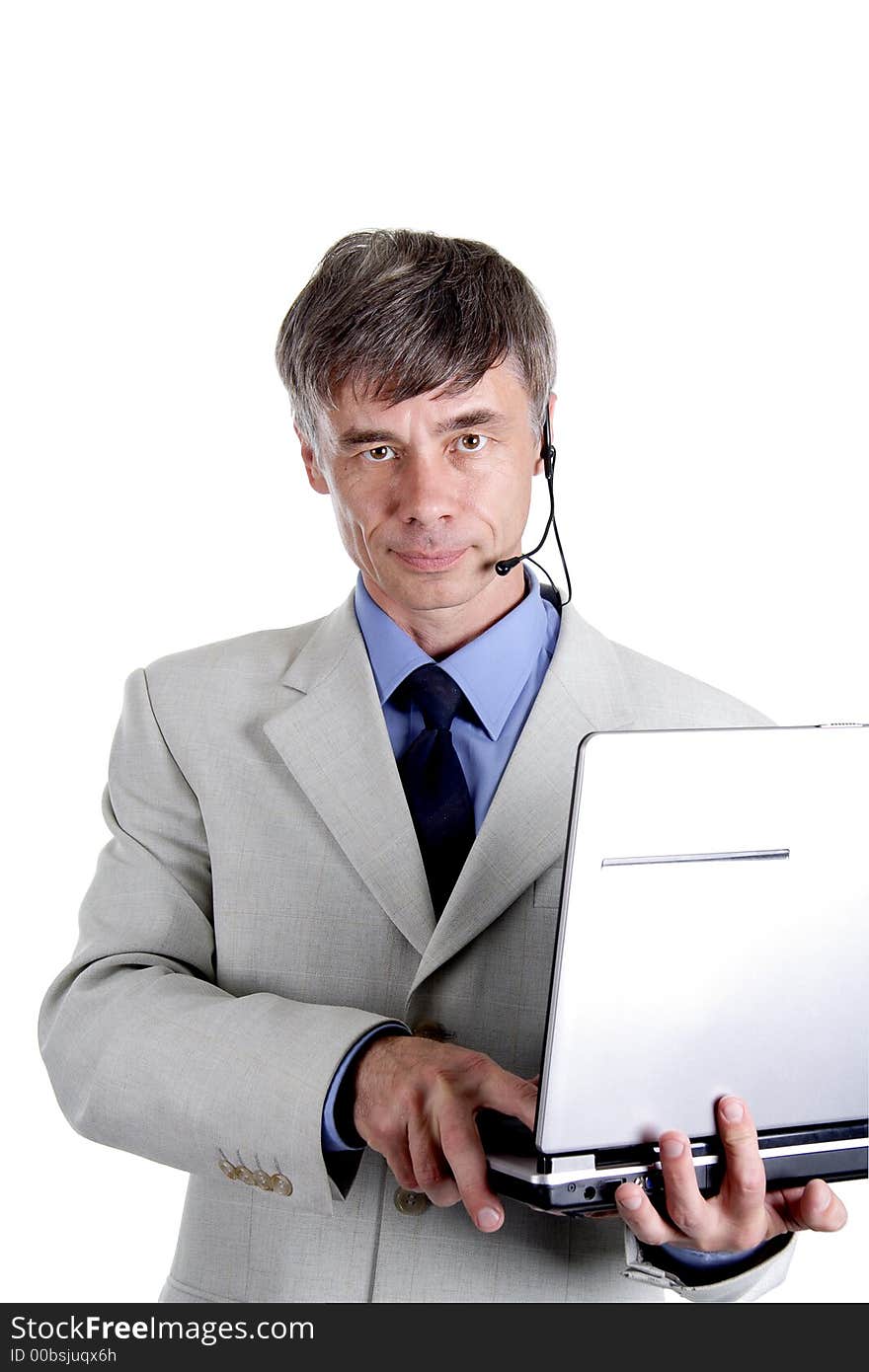 Portrait of a middle age businessman. Shot in studio. Isolated with clipping path. Portrait of a middle age businessman. Shot in studio. Isolated with clipping path.