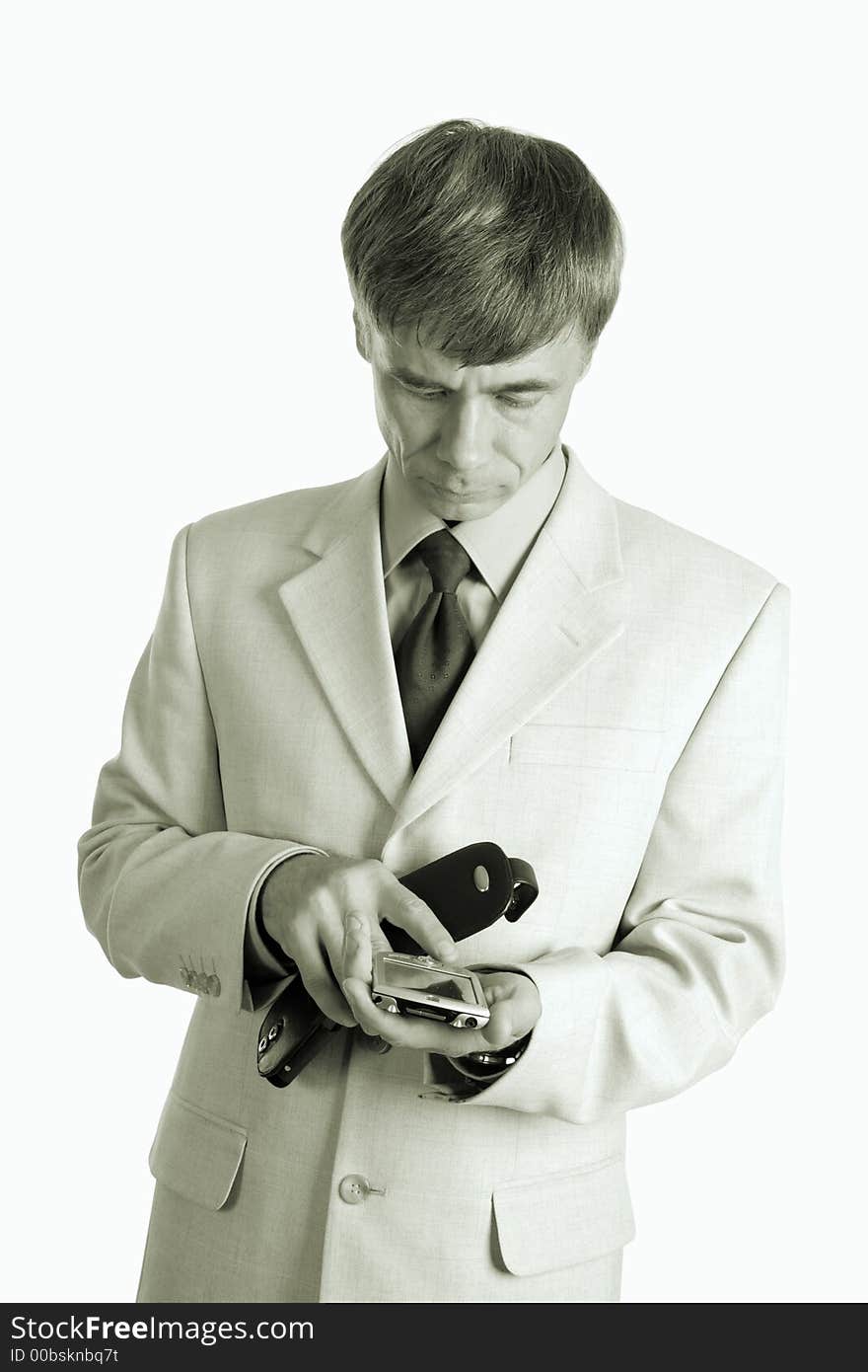 Portrait of a middle age businessman. Shot in studio. Isolated with clipping path. Portrait of a middle age businessman. Shot in studio. Isolated with clipping path.