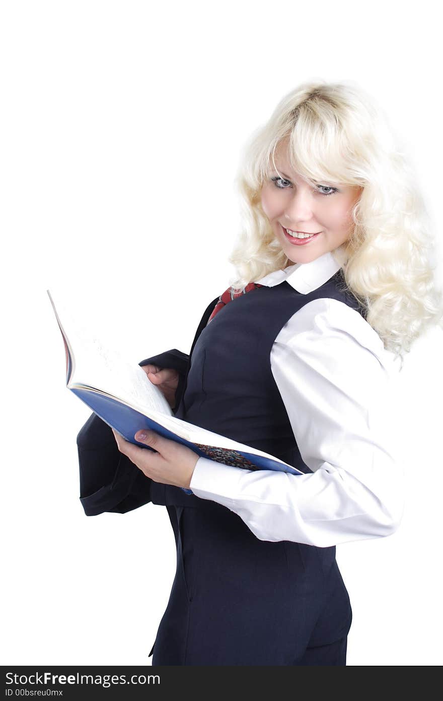 Portrait of a stylish blonde businesswoman. Shot in studio. Portrait of a stylish blonde businesswoman. Shot in studio.