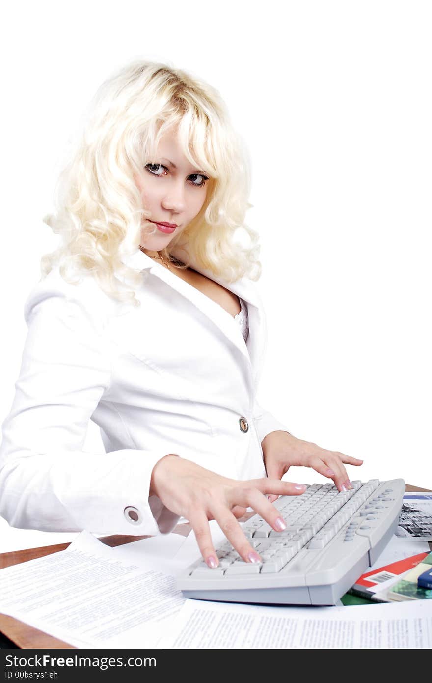 Portrait of a stylish secretary. Shot in studio. Portrait of a stylish secretary. Shot in studio.