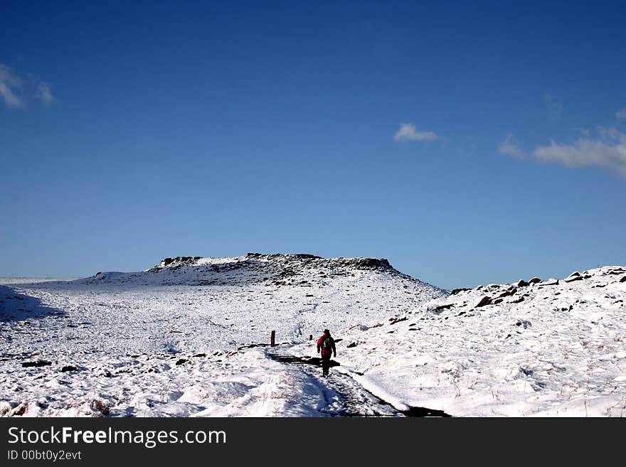 Lone Walker In The Snow