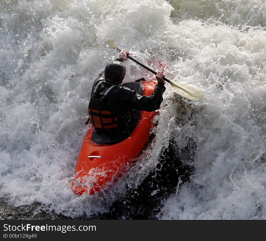 Kayak On The Rapids