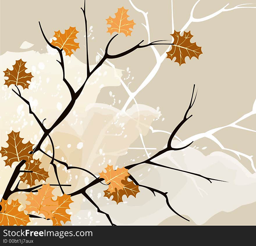 Branches and leafs as a background grunge style. Branches and leafs as a background grunge style