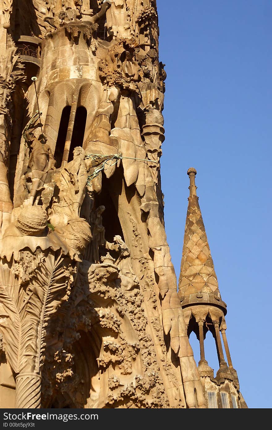 Detail  of la Sagrada Familia at the city of Barcelona, Catalunya, Spain, Europe. Detail  of la Sagrada Familia at the city of Barcelona, Catalunya, Spain, Europe