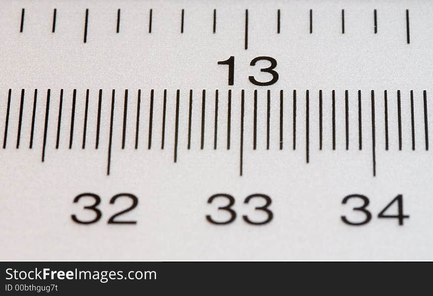 Measuring tool with marks and numbers. Measuring tool with marks and numbers