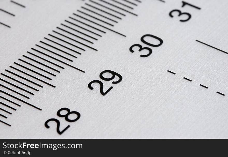 Cutting equipemnt with  guides and numbers. Cutting equipemnt with  guides and numbers