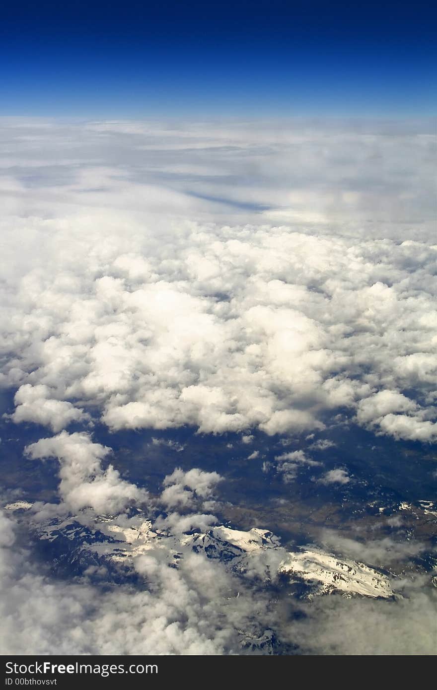 Aerial above The Pyrenees