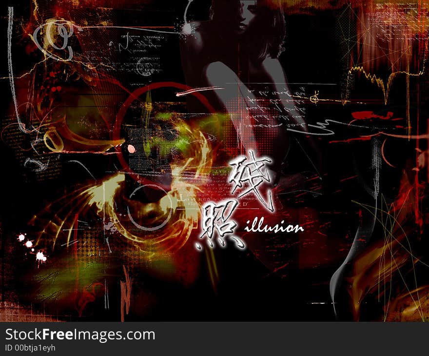 Abstract photomontage background