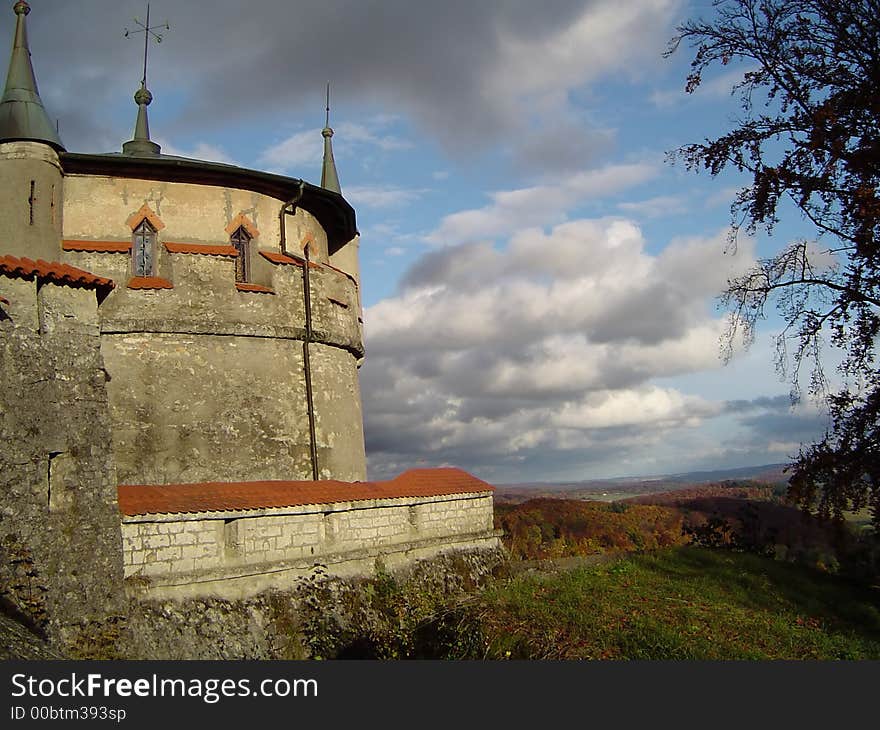 Small medieval castle, during autumn