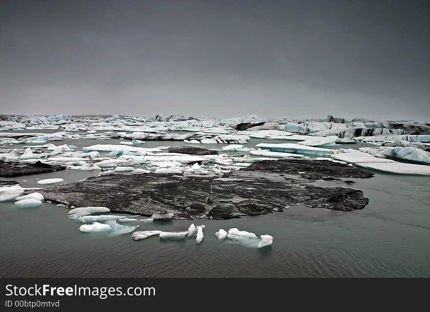 Jokulsarlon, the famous glacial lake in Iceland. Jokulsarlon, the famous glacial lake in Iceland