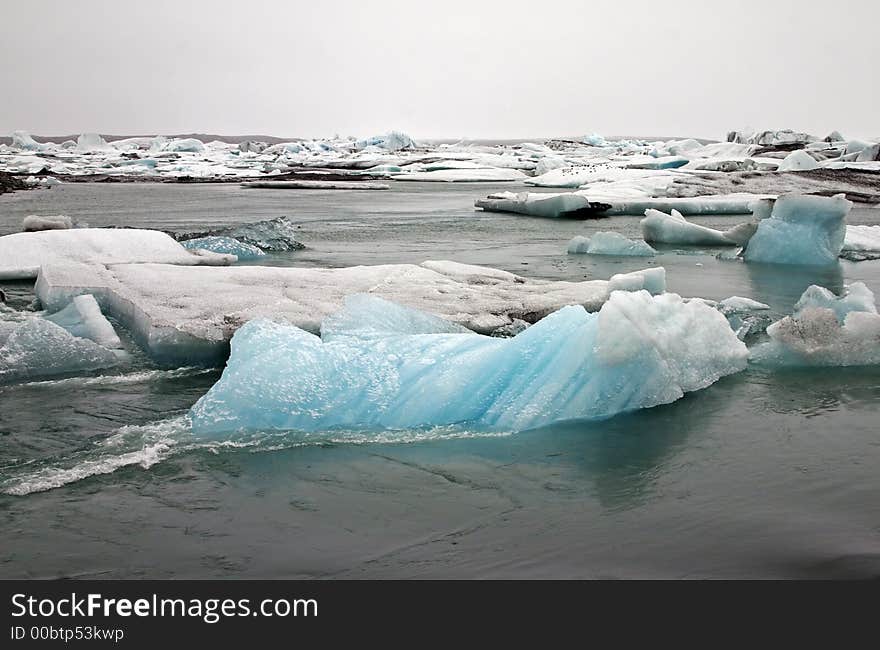 Jokulsarlon, the famous glacial lake in Iceland. Jokulsarlon, the famous glacial lake in Iceland