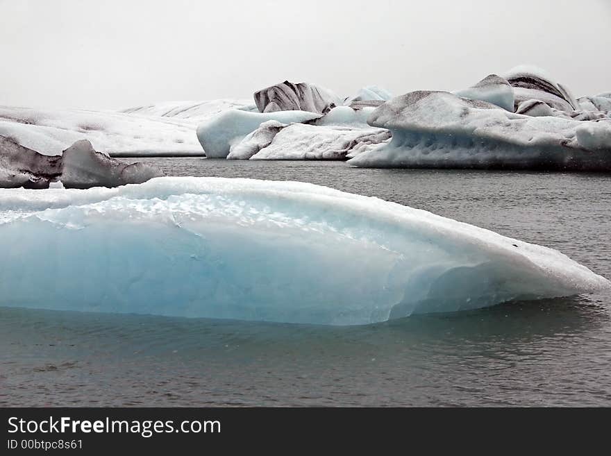 Jokulsarlon, the famous glacial lake in Iceland. Jokulsarlon, the famous glacial lake in Iceland