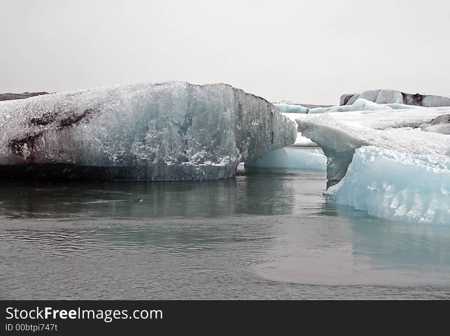 Jokulsarlon, the famous glacial lake in Iceland. Jokulsarlon, the famous glacial lake in Iceland