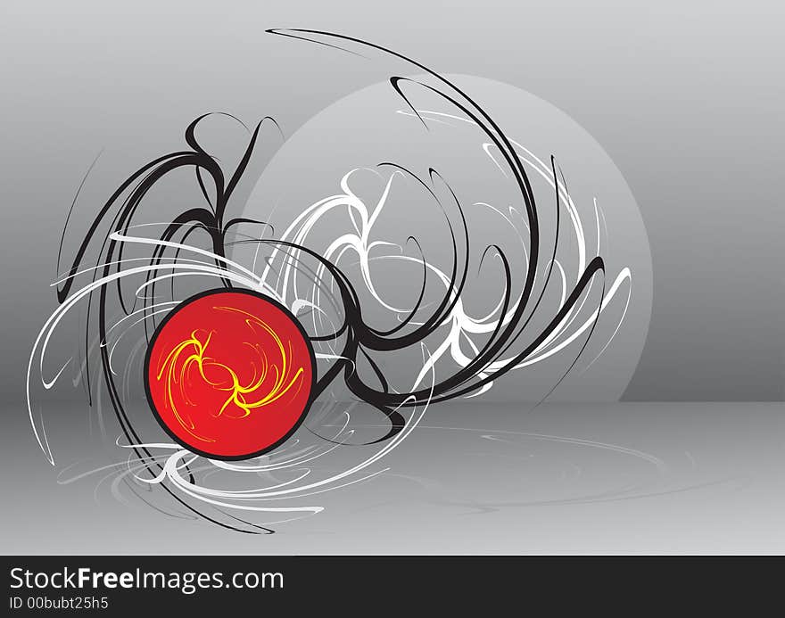 Hell ball abstract background illustration