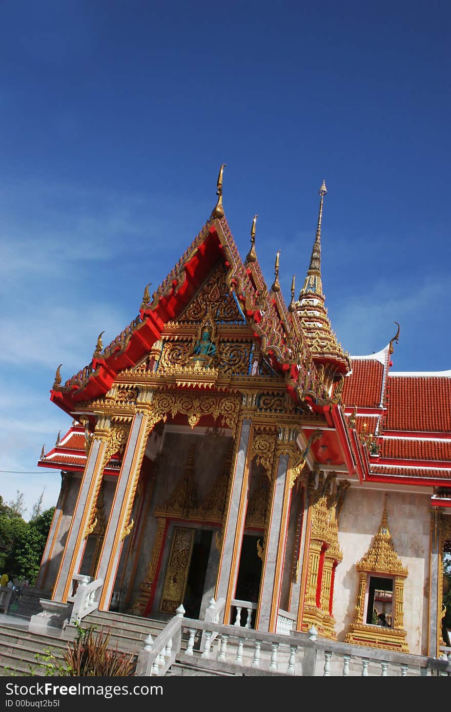 Thai temple in Phuket - travel and tourism. Thai temple in Phuket - travel and tourism