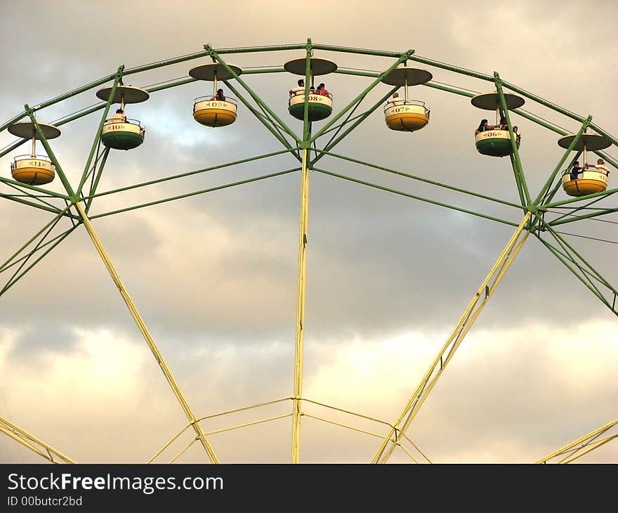 Top of ferris wheel at Enchanted Kingdom, Laguna Philippines