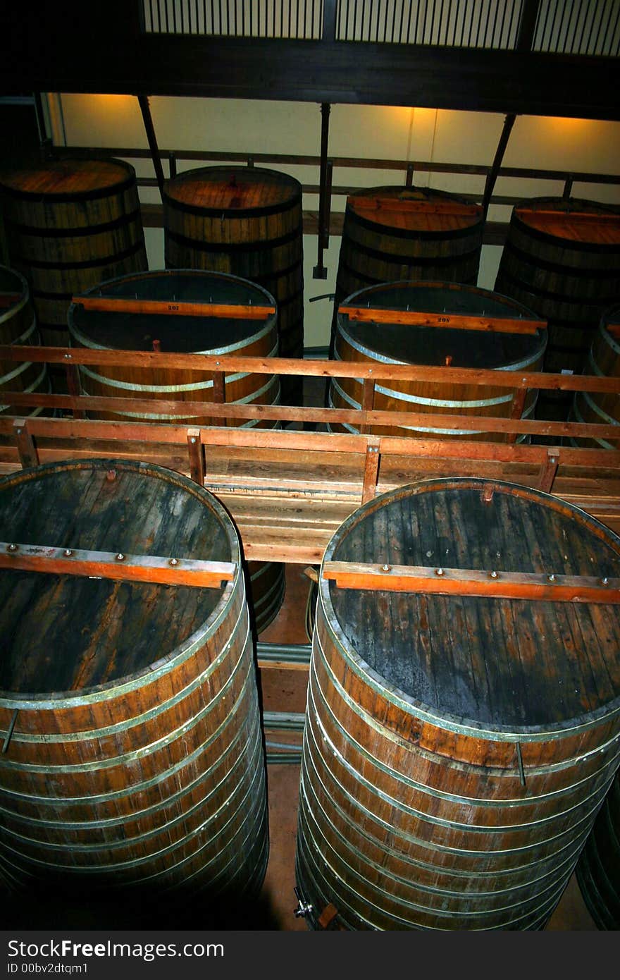 Interior Of A Winery In Sonoma, California