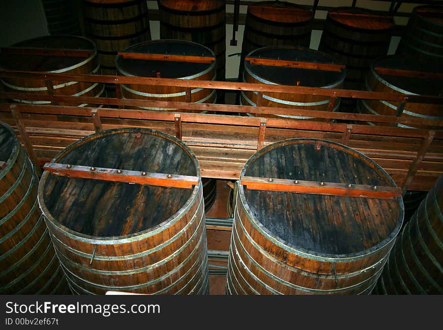 Interior of a winery in Sonoma, California