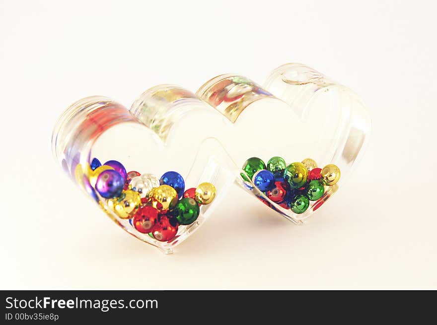 Two Clear Valentine Hearts Bubbles