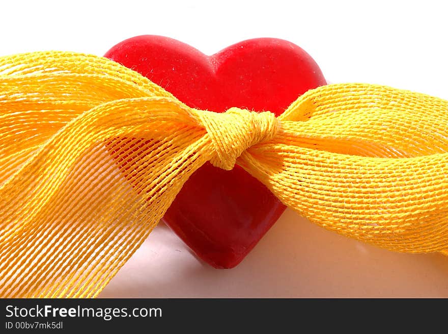 Red heart and ribbon