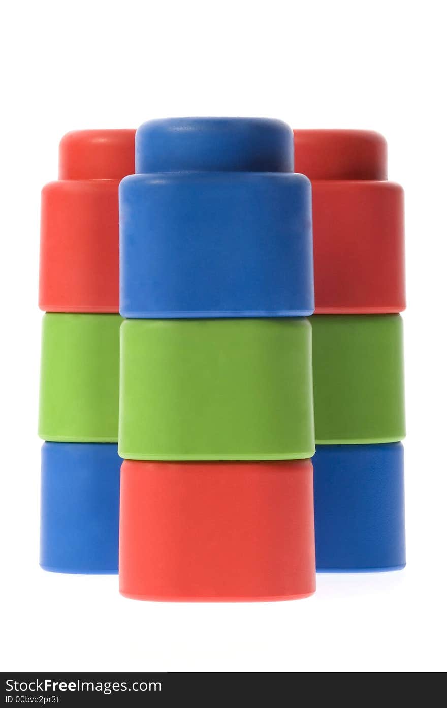 Stack Of Colorful Building Blocks