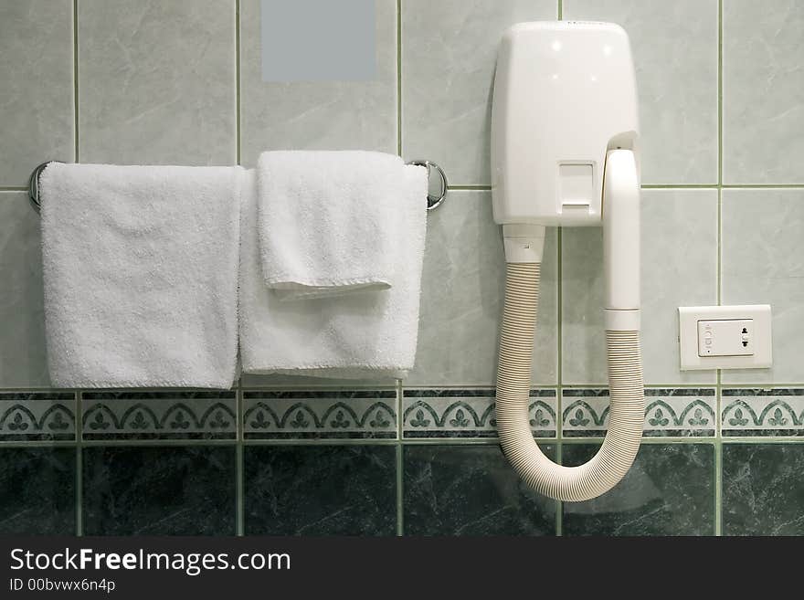 White towels in luxury bathroom