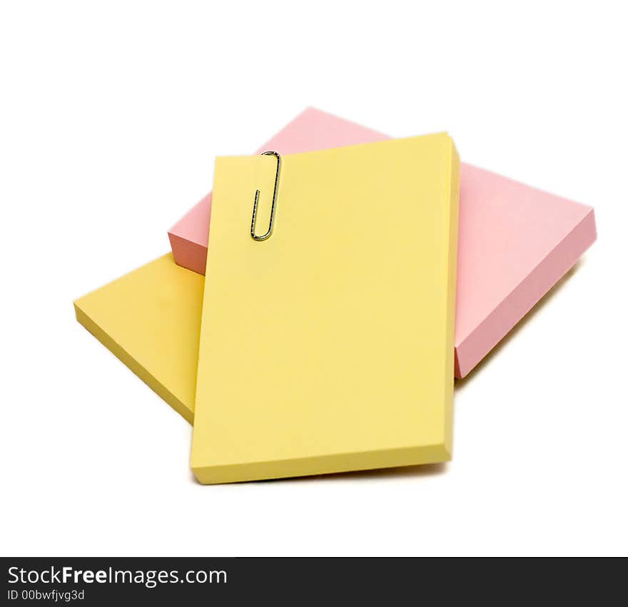 Isolated stack of post it notes for any to do list. Isolated stack of post it notes for any to do list